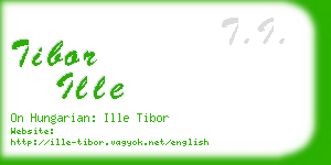 tibor ille business card